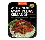KOKIKIT Nasi Pandan Instant & Lauk Siap Makan Ayam Pedas Kemangi 